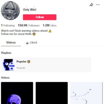 135k Visuals Flash Videos TikTok Account for sale