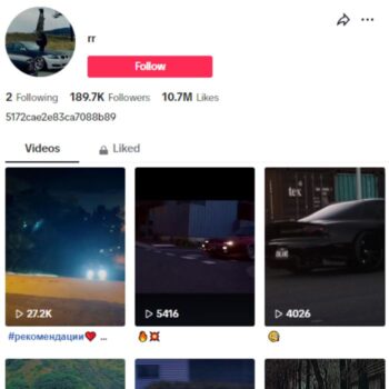 185k Automotive Cars Tiktok Account for sale