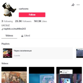 25k Cartoon Clips Tiktok Account for sale