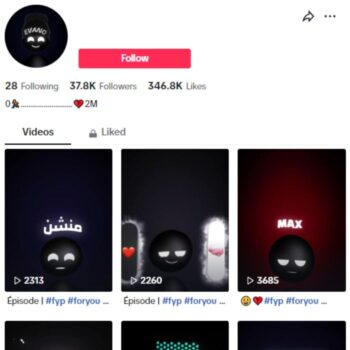 37K Videos Edits Tiktok account for sale