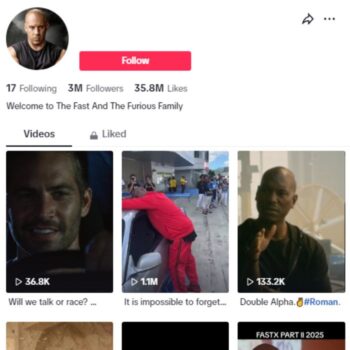 3M Hollywood Movie Clips Tiktok Account for sale