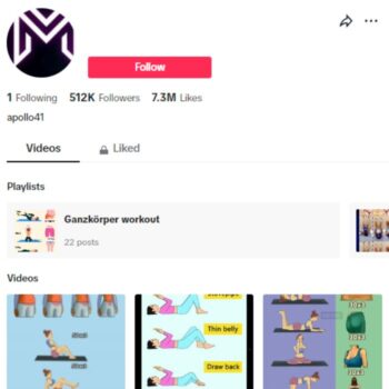 510K Exercise Fat Loss TikTok Account for sale