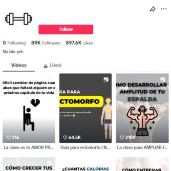 85K Gym Fitness TikTok Account for sale