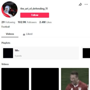 100K Football TikTok Account for sale