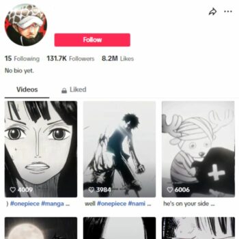130K Anime TikTok Account for sale