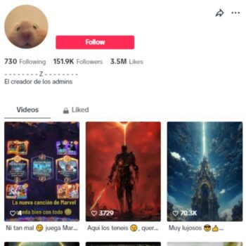 150K AI Art TikTok Account for sale