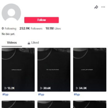 250K Love Quotes TikTok Account for sale