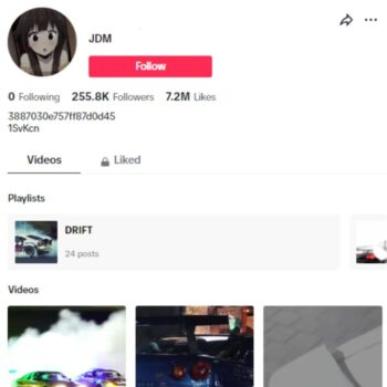 250k Automotive Cars Tiktok Account for sale