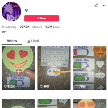 950K DIY Emojis TikTok Account for sale