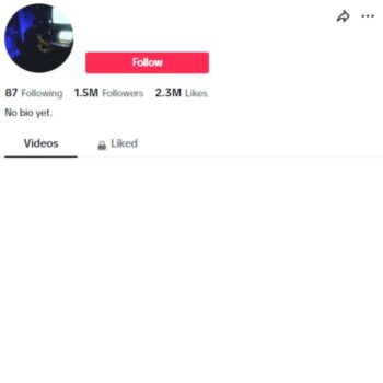 1.5M Blank TikTok Account for sale