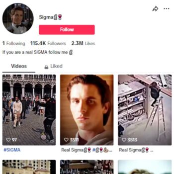 110K Sigma Motivation Tiktok Account for sale