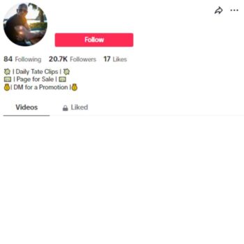 20k Blank TikTok Account for sale