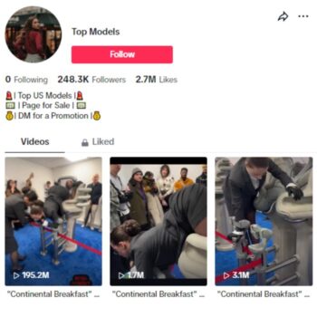 240K Girls Model TikTok Account for sale