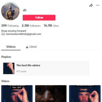 2M Success Motivation Tiktok Account for sale
