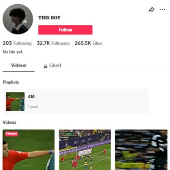 30K Football TikTok Account for sale