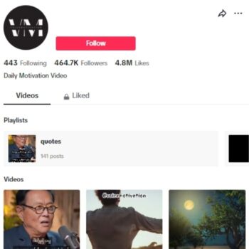 460K Money Motivation Tiktok Account for sale