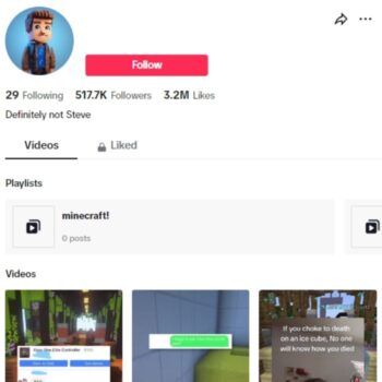 500k Minecraft Gaming TikTok Account for sale