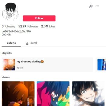 50K Anime TikTok Account for sale