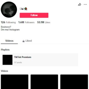 1.6M Songs Lyrics Tiktok Account for sale