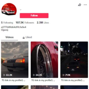 105k Classic Cars Tiktok Account for sale
