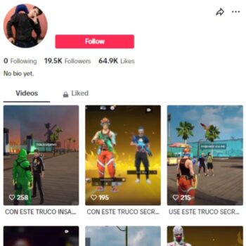 19k PUBG Gaming TikTok Account for sale