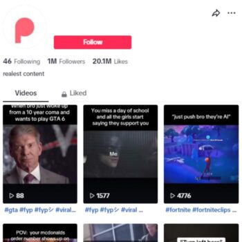 1M Funny Viral Videos TikTok Account for sale