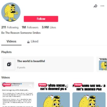 1M Positive Life Outlook Tiktok Account for sale
