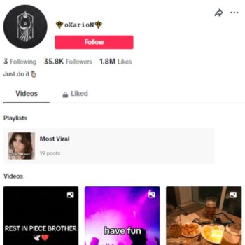 35K Gym Fitness TikTok Account for sale