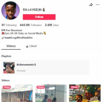 460k Influencer Fan TikTok Account for sale