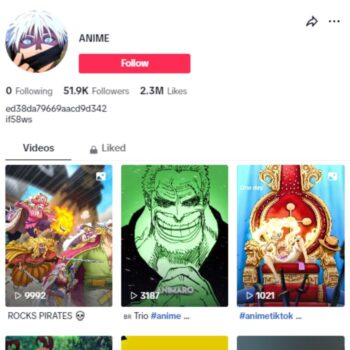 50K Anime TikTok Account for sale