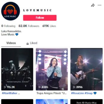 80K Music Entertainment Tiktok Account for sale