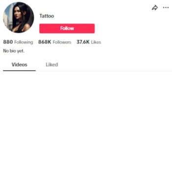 860K Blank Tiktok Account for sale