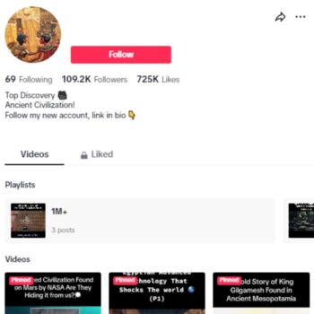 105k History Educational Tiktok Account for sale