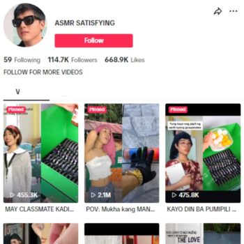 110K ASMR Satisfying TikTok Account for sale