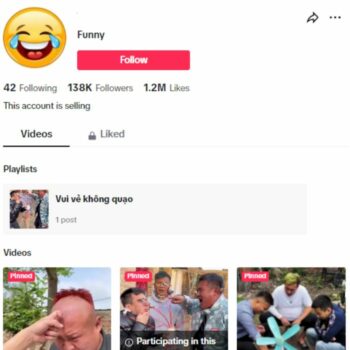 130K Funny Entertainment Tiktok Account for sale