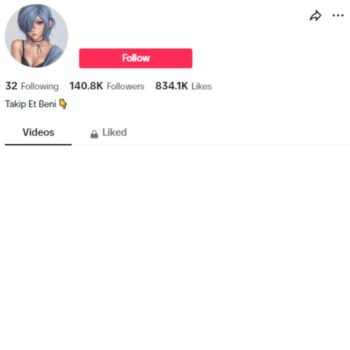 140K Blank Empty Tiktok Account for sale