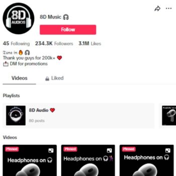 230K Music Entertainment Tiktok Account for sale
