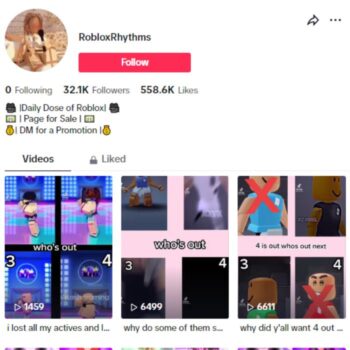 30k Roblox Gaming TikTok Account for sale