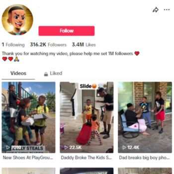 310K Family Vlog Clips Tiktok Account for sale
