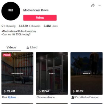 340k Business Motivation Tiktok Account for sale