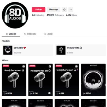 410K Music Entertainment Tiktok Account for sale
