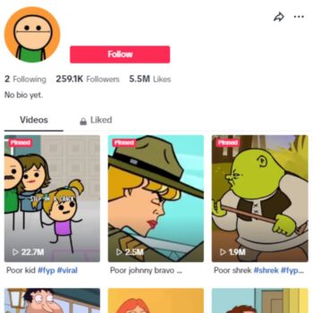 255k Memes Cartoon Clips Tiktok Account for sale