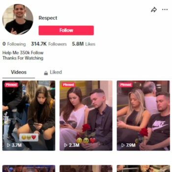 310K Girls Reaction Tiktok Account for sale