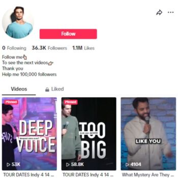 35K Stand-Up Comedy TikTok Account for sale