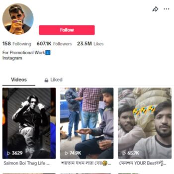 600K Funny Videos TikTok Account for sale