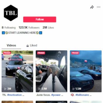 120K Luxury Lifestyle TikTok Account for sale