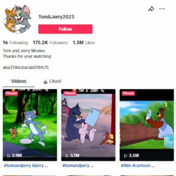 175K Cartoon Tom & Jerry Tiktok Account for sale
