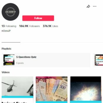 180k Facts Science Tiktok Account for sale