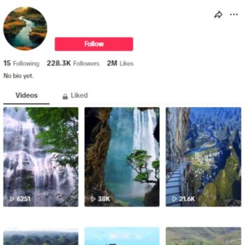 220K Travel Nature TikTok Account for sale