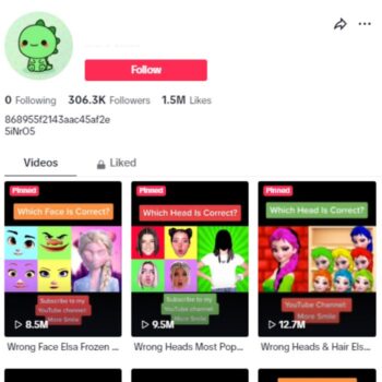 300K Cartoon Characters Tiktok Account for sale